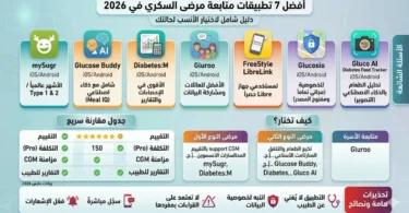 أفضل 7 تطبيقات متابعة مرضى السكري في 2026